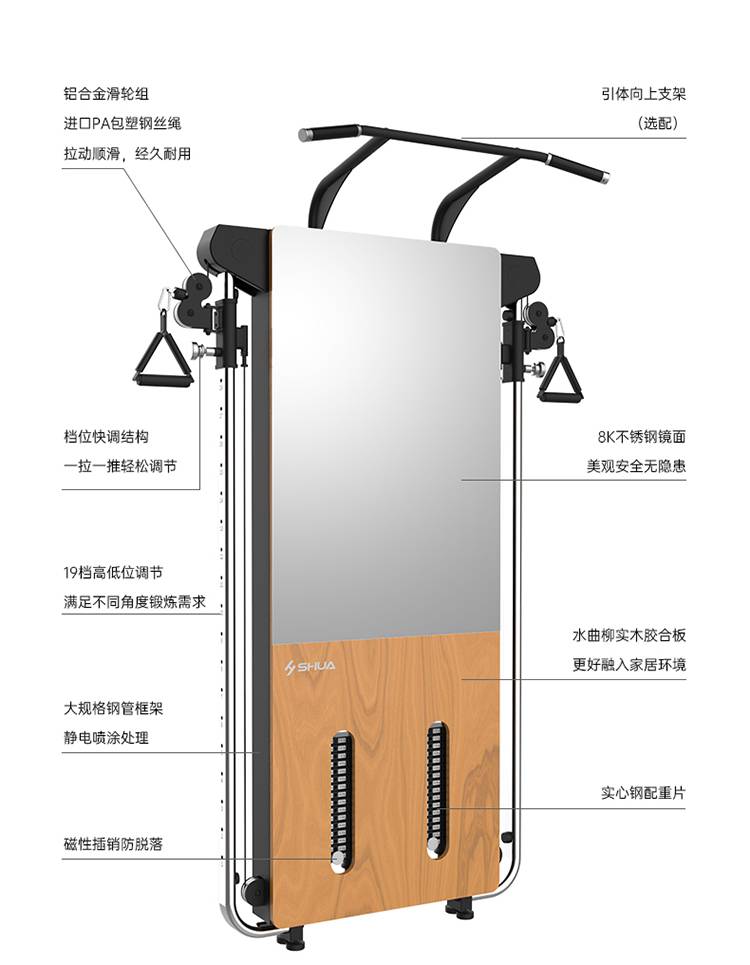SH-G699 壁挂式拉绳训练器-广西快盈VIII体育健身器材有限公司 SH-G699 壁挂式拉绳训练器-广西快盈VIII体育健身器材有限公司